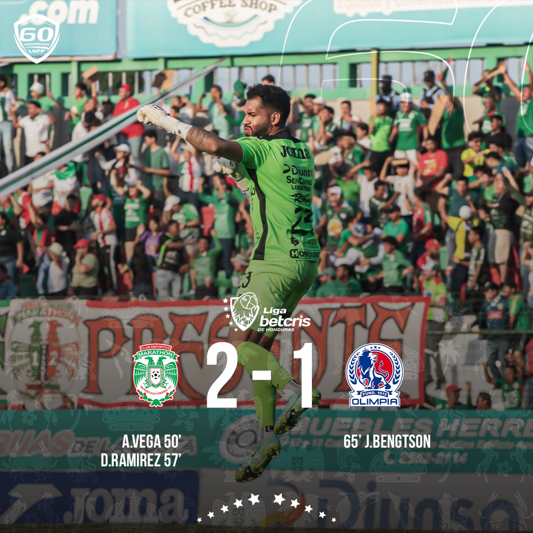 Segunda derrota consecutiva: Marathón vence al Olimpia en San Pedro Sula