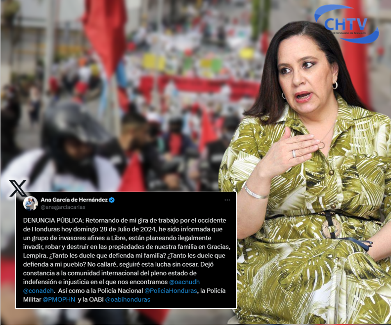 Ana García denuncia que grupos a fines a Libre planean destruir parte de sus propiedades en Lempira