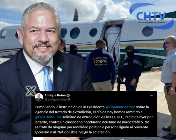 Canciller confirma nueva solicitud de extradición de EEUU, pero no sería ningún funcionario de Libre para alguien de Libre