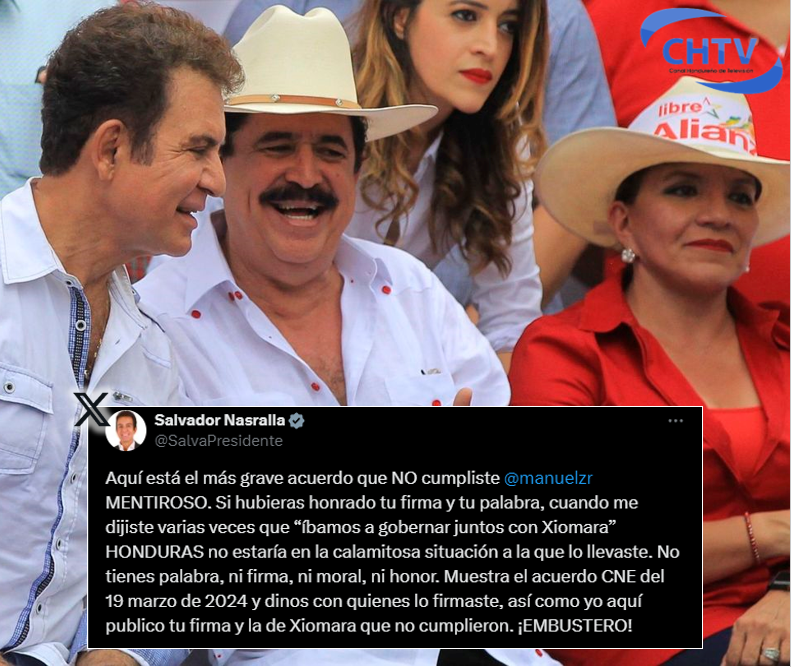 Salvador Nasralla a Mel Zelaya: “Sos un mentiroso, no tenés palabra ni moral. Juntos debíamos gobernar Honduras”