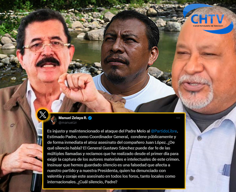 Expresidente Zelaya: “Es injusto y malintencionado el ataque del padre Melo a la Presidenta y Libre”