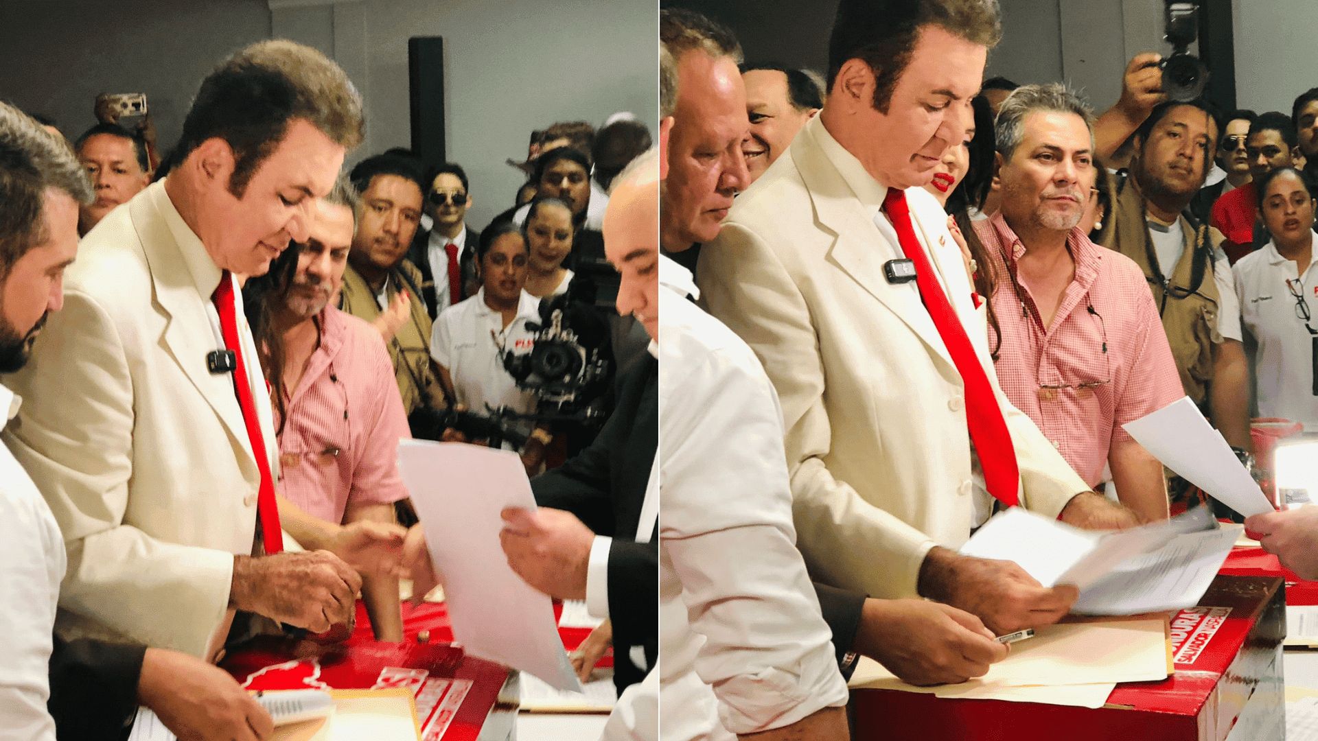 Salvador Nasralla y el movimiento “Movimiento Vamos Honduras” presenta firmas y planillas de sus cuadros políticos