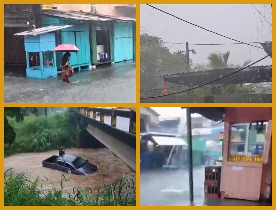 Se inundan mercados en La Ceiba con primeras lluvias indirectas de Tormenta Tropical Sara