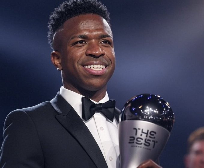 Tras polémica con el Balón de Oro, Vinicius Jr se lleva el premio The Best a mejor jugador del año