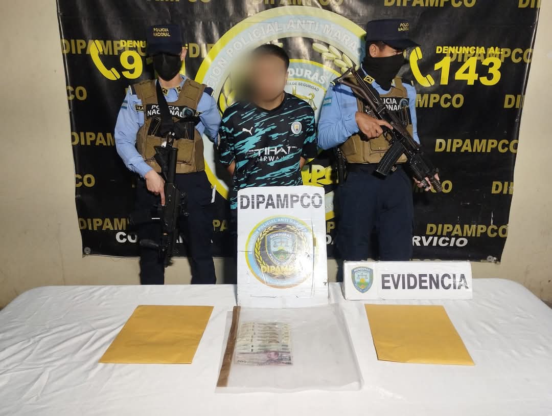 DIPAMPCO captura a uno de los principales administradores de extorsiones de la Pandilla 18 en la capital