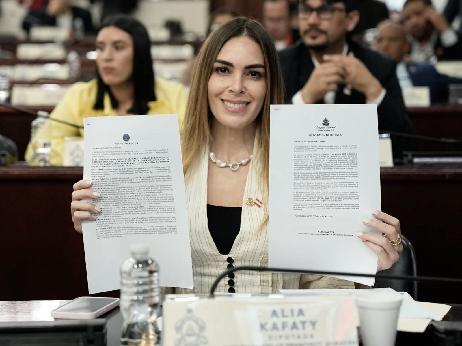Alia Kafati mueve el tablero político con propuesta para frenar la reelección presidencial
