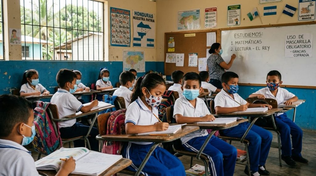 Educación implementa uso obligatorio de mascarilla en centros educativos de Cofradía ante casos de sarampión