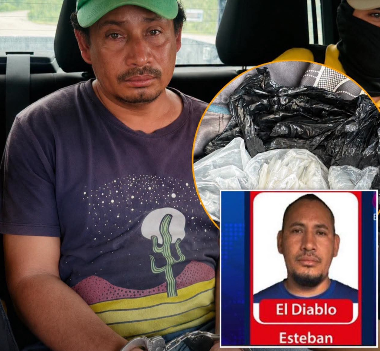 Operativo en Sulaco deja detenido a hermano de “El Diablo” y decomiso de presunta cocaína