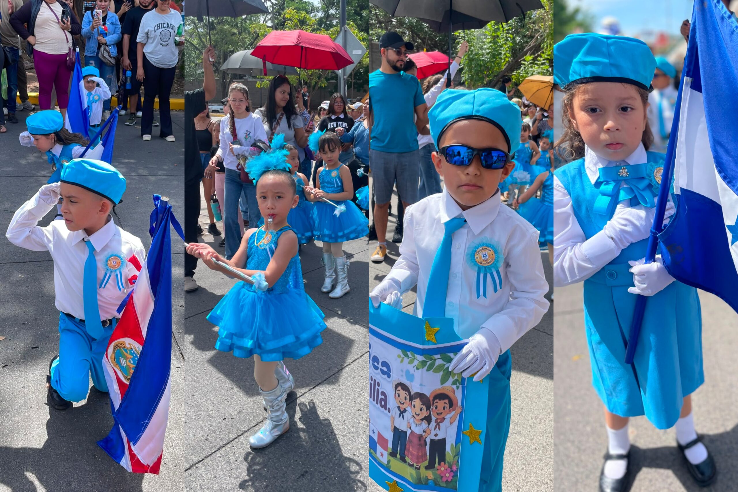 205 años de independencia: pequeños hondureños llenan de orgullo las calles de Tegucigalpa