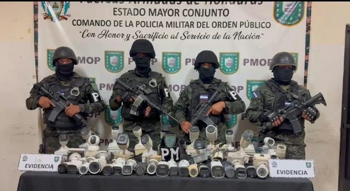 Desmantelan red clandestina de 41 cámaras vinculada al crimen organizado en El Progreso